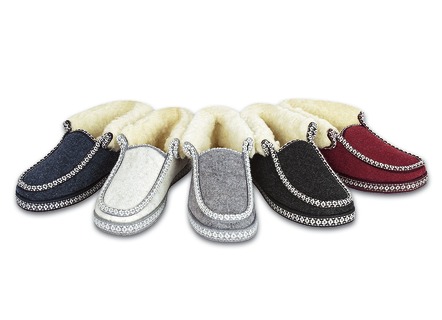 Cottage pantoffel met antislip rubberen zool
