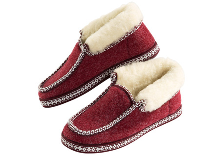 Hut slipper met antislip rubberen zool