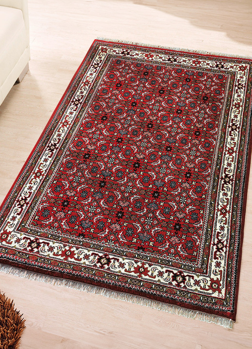 Klassiek - Handgeknoopte bruggen en tapijten, in Größe 111 (vloerkleed, 60 x 90 cm) bis 292 (tapijt, 250 x 350 cm), in Farbe ROOD Ansicht 1