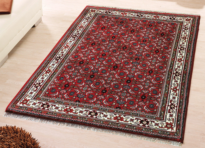 Klassiek - Handgeknoopte bruggen, galerij en tapijten, in Größe 101 (Brug, 40 x 60 cm) bis 292 (tapijt, 250 x 350 cm), in Farbe ROOD Ansicht 1