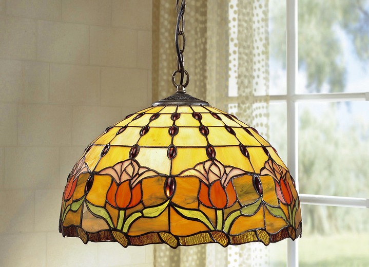 Klassieke meubels - Tiffany hanglamp, 1 fitting, in Farbe MULTICOLOR
