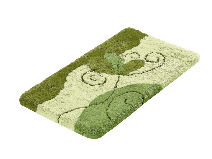 Badmatten - Badkamerset in Table Tuft kwaliteit, in Größe 100 (Matje, halfrond 50/80 cm) bis 112 (Toiletdekselafdekking 47/50 cm), in Farbe GROEN Ansicht 1