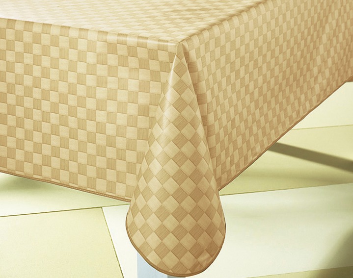 Tafellakens - Olietafelkleed in bewezen kwaliteit, in Größe 108 (middelkleed, 80/80 cm) bis 190 (Tafellaken ovaal, 140 x 190 cm), in Farbe BEIGE Ansicht 1