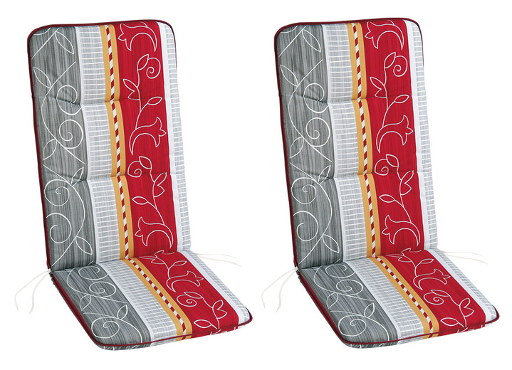 Kussen - Kussens voor stoelen met hoge rugleuning, set van 2, in Farbe GRIJS