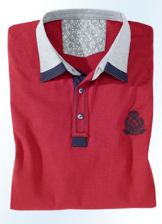 Shirts - Poloshirt in 3 kleuren, in Größe 046 bis 062, in Farbe ROOD Ansicht 1