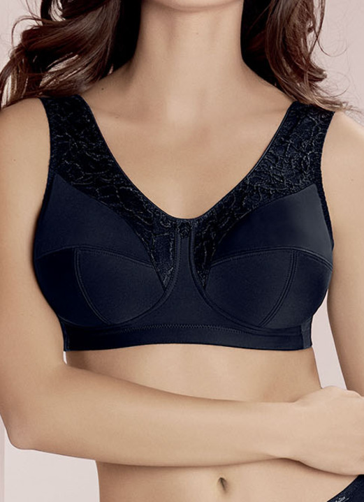 BH zonder beugel - Anita reliëfbeha, in Größe 075 bis 115, in Cup C, in Farbe ZWART Ansicht 1