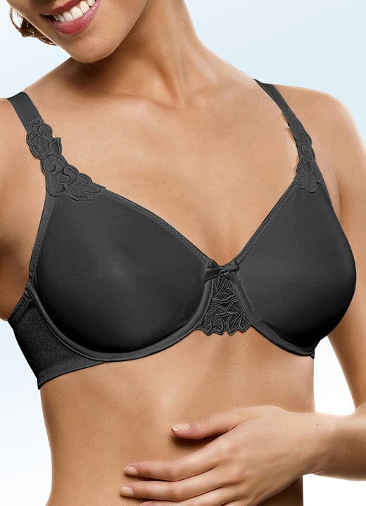 Tagwäsche - Chantelle Hedona-Bügel-BH, in Größe 070 bis 095, in Cup C, in Farbe SCHWARZ