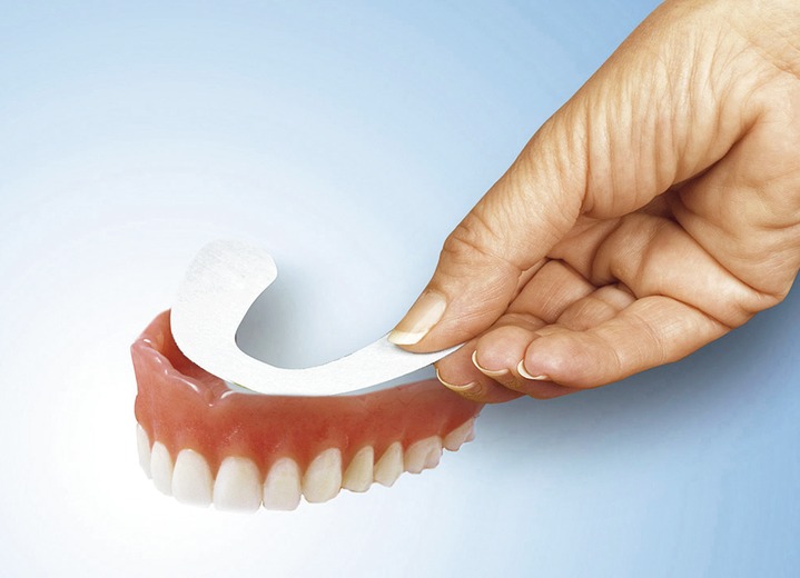 Praktische hulpmiddelen - Kleefstrips voor tandprothese, verpakking met 2 stuks, in Farbe , in Ausführung Prothese-kleefblad-bovenkaak Ansicht 1