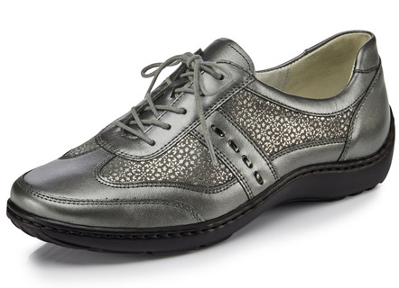 Waldläufer, comfortabele dames veterschoenen, breedte H, met uitneembaar voetbed