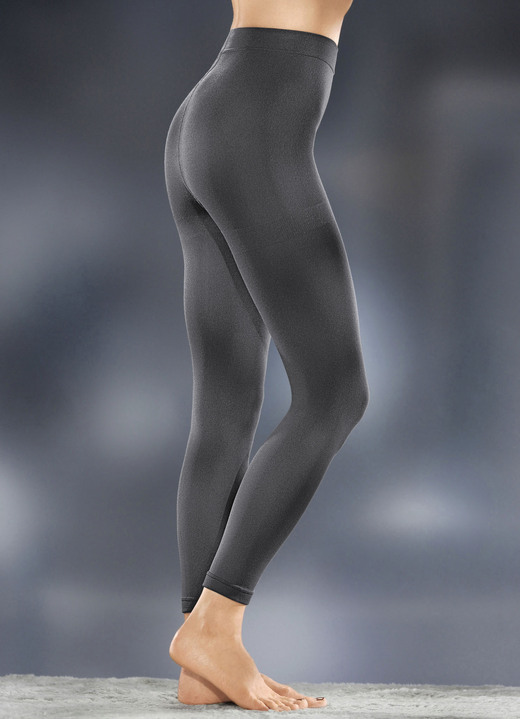 Leggings - Zweierp. thermolegging, in Größe L bis XXL, in Farbe 1X ANTHRAZIT, 1X SCHWARZ