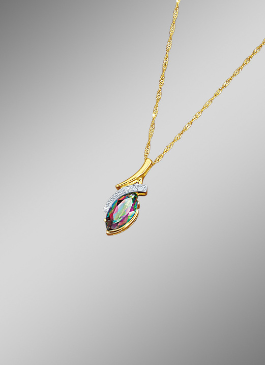 Hangers - Kettinghanger met Singapore-ketting, in Farbe