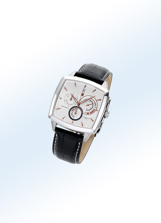 Herenhorloges - Kwarts chronograaf van 'Pierre Chaubert', in Farbe