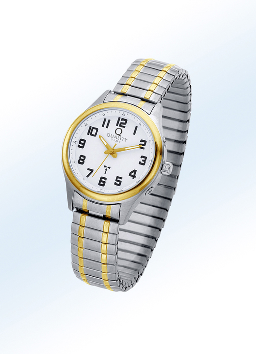 Rekbare band - Radiografisch dameshorloge 'Quality Time', in Farbe