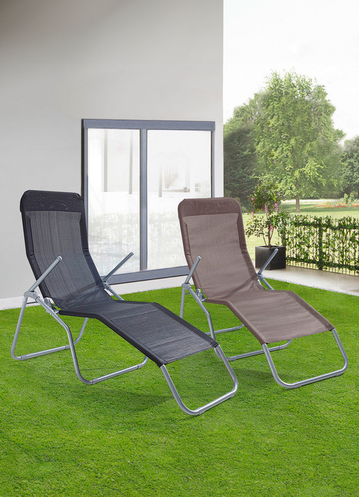 Tuinmeubels - XXL wellness ligbed met duurzame textielbekleding, in Farbe ZWART Ansicht 1