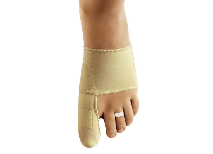 Inlegzolen - epitact correctieorthese Hallux valgus met dubbele bescherming, in Größe L (vanaf 23 cm) bis S (tot 21,5 cm), in Farbe HUIDKLEUREN, in Ausführung linkervoet Ansicht 1