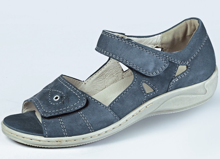 Sandalen & slippers - Ranger sandaal met comfortabele klittenbandsluiting, in Größe 4 bis 8 1/2, in Farbe JEANSBLAUW