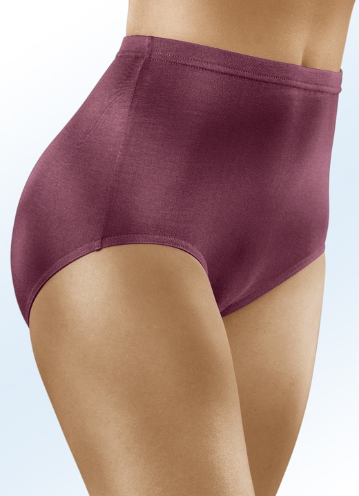 Slips - Vier-pack slip met elastische tailleband, in Größe 038 bis 056, in Farbe 2X BORDEAUX, 2X MARINE Ansicht 1