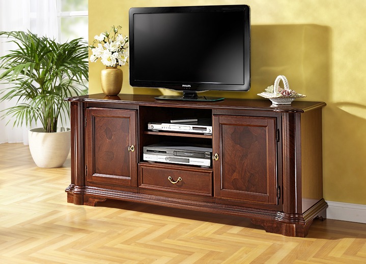 TV- & hifi-meubels - TV-longboard met echt wortelhoutfineer, in Farbe NOTENBOOM Ansicht 1