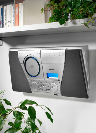 Design muzieksysteem met verlicht multifunctioneel display
