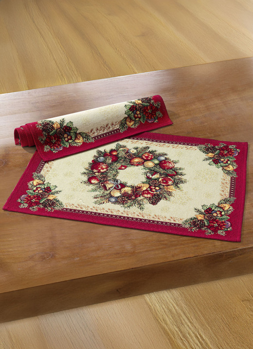 Tischdecken - 2 Platzsets, in Größe 100 (2 Platzsets, 33x 45 cm) bis 404 (Kissenbezug, 45x 45 cm), in Farbe  Ansicht 1