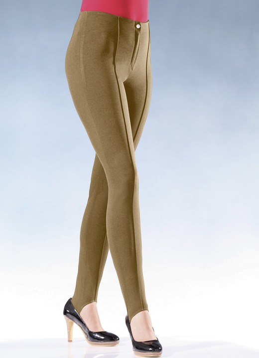 Broeken - Stijgbeugelbroek met een zachte, verwarmende binnenkant, in Größe 018 bis 052, in Farbe CAMEL