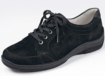 Waldläufer, comfortabele dames veterschoenen, breedte H, met uitneembaar voetbed
