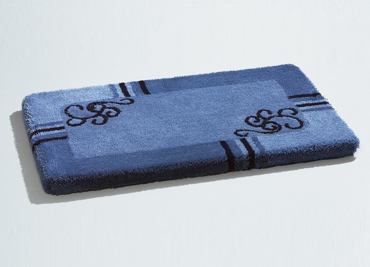 Badmatten - Badmattenset van Kleine Wolke, in Größe 100 (Matje, halfrond 50/80 cm) bis 112 (Dekselafdekking met touwtje 47/50 cm), in Farbe BLAUW Ansicht 1