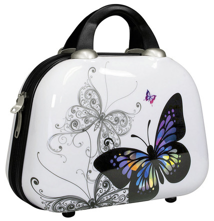 Beautycase Butterfly met verdeeld binnenvak