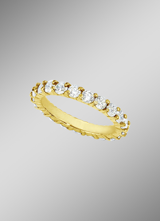 Dames-naamsieraden - Eeuwigheid diamanten ring met diamanten, in Größe 160 bis 220, in Farbe