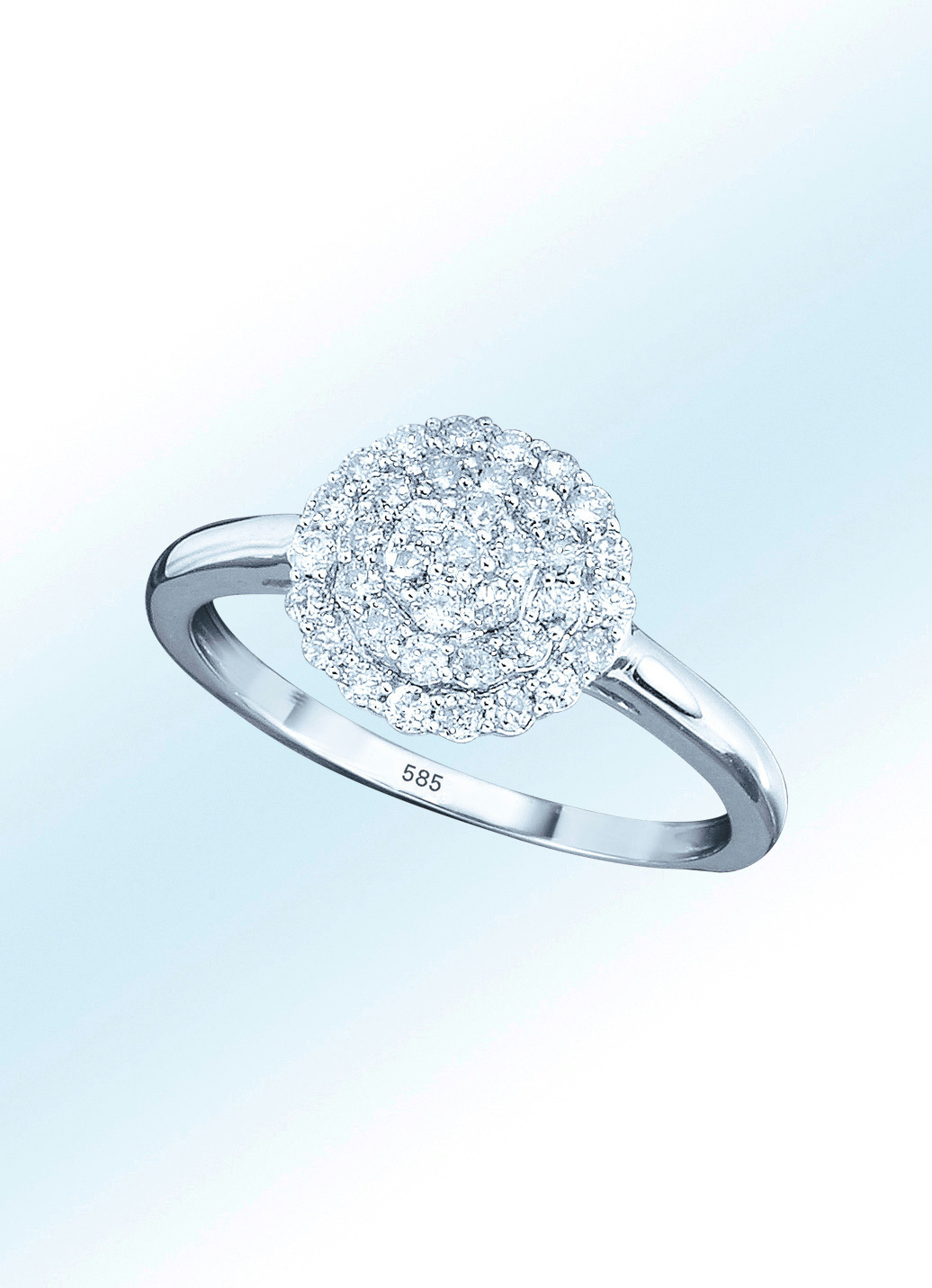 Ringen - Erg luxueuze damesring met briljanten, in Größe 160 bis 220, in Farbe