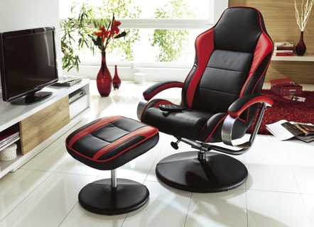 Relaxfauteuil met kruk