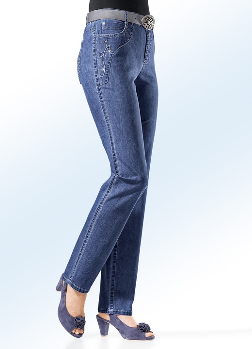 Jeans - Jeans met een bredere tailleband, in Größe 018 bis 092, in Farbe JEANSBLAUW Ansicht 1