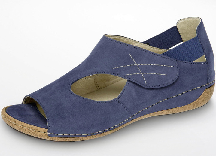 Sandalen & slippers - Ranger-sandaal van fijn rundnubuckleer, in Größe 4 1/2 bis 9, in Farbe JEANSBLAUW Ansicht 1