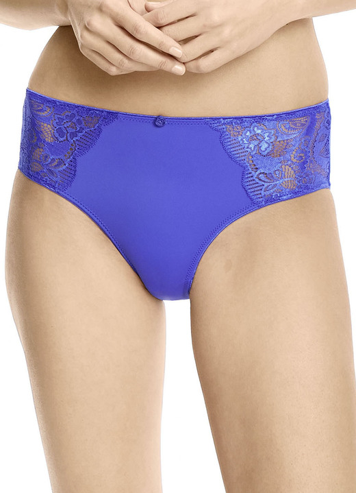 Slips - Susa set van twee slips met elastische kant, in Größe 038 bis 048, in Farbe AZUURBLAUW Ansicht 1