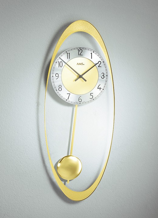 Horloges - Wandklok van hoogwaardig mineraalglas, in Farbe GOUD Ansicht 1