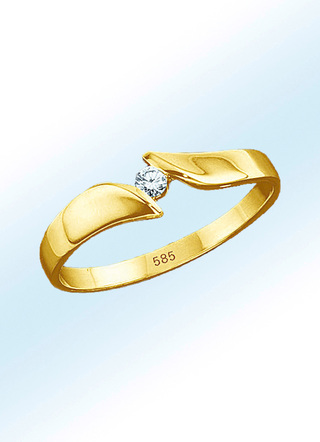 Solitaire-ring met briljant