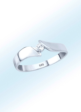 Solitaire-ring met briljant