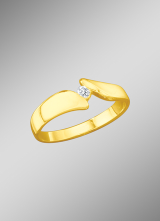 Solitaire-ring met briljant