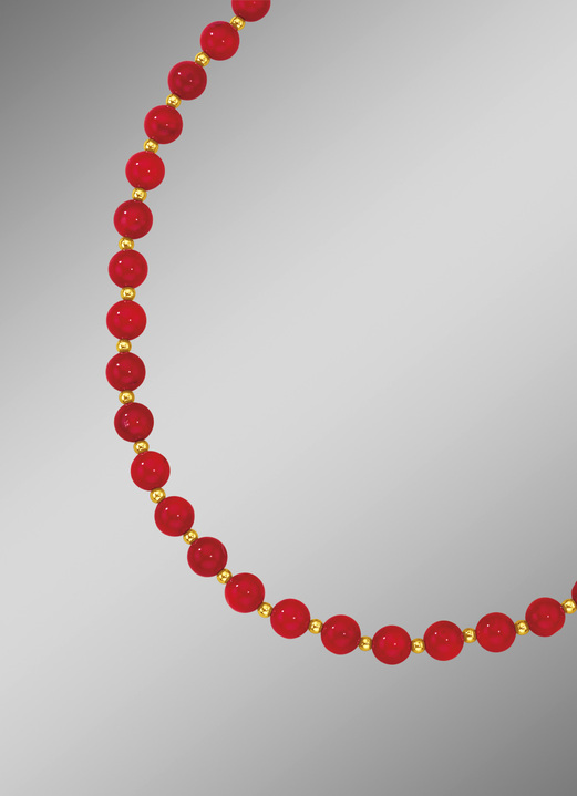 - Ketting en armband gemaakt van koraal, in Farbe , in Ausführung Halsketting, 80 cm Ansicht 1