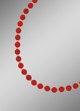 Koraal ketting en armband