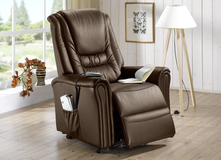 Stijlmeubels - TV-fauteuil met elektrische opstahulp, in Farbe DONKERBRUIN Ansicht 1
