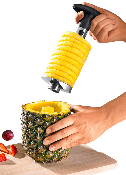Huishoudhulpjes - Ananassnijder gemaakt van 18/0 roestvrij staal, in Farbe ROESTVRIJ STAAL