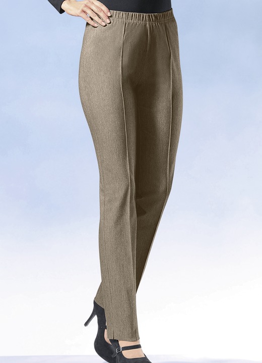 Broeken met elastische band - Broek met een aangenaam zachte binnenkant Broeken met elastische band - Broek met een aangenaam zachte binnenkant, in Größe 020 bis 245, in Farbe TAUPE GEM.