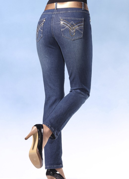 Broeken - Jeans met mooie borduursels, in Größe 020 bis 092, in Farbe LICHTBLAUW Ansicht 1