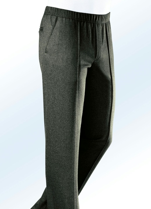 Broeken - Pull-on-broek van Klaus Modelle met elastische tailleband in 5 kleuren Broeken - Pull-on-broek van Klaus Modelle met elastische tailleband in 5 kleuren, in Größe 024 bis 064, in Farbe OLIJF