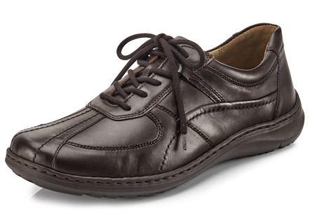 Waldläufer, comfortabele heren veterschoenen, breedte H, met uitneembaar voetbed
