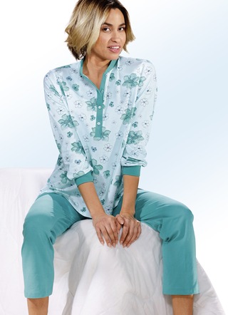 Twee-pack pyjama's met manchetten en knoopsluiting
