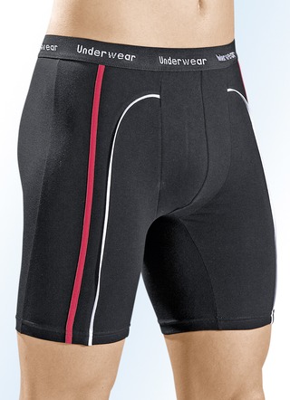 Set van drie longpants van fijne jersey, zwart