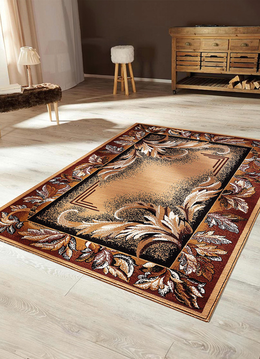 Klassiek - Matjes en slaapkamermatjes met gebloemd motief, in Größe 103 (vloerkleed, 60 x 90 cm) bis 315 (vloerkleden rondom bed, 3-delig), in Farbe BEIGE BORDER Ansicht 1