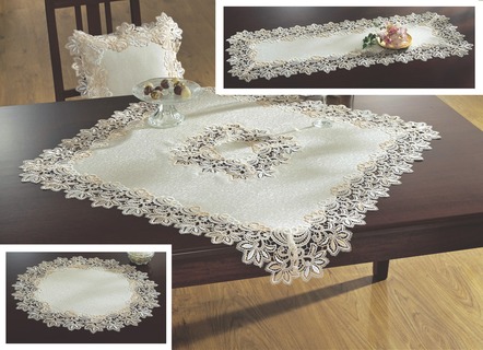 Elegante kamerdecoratie met 2-kleurig macramé kant